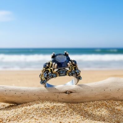 ANILLO CON PIEDRA AZUL